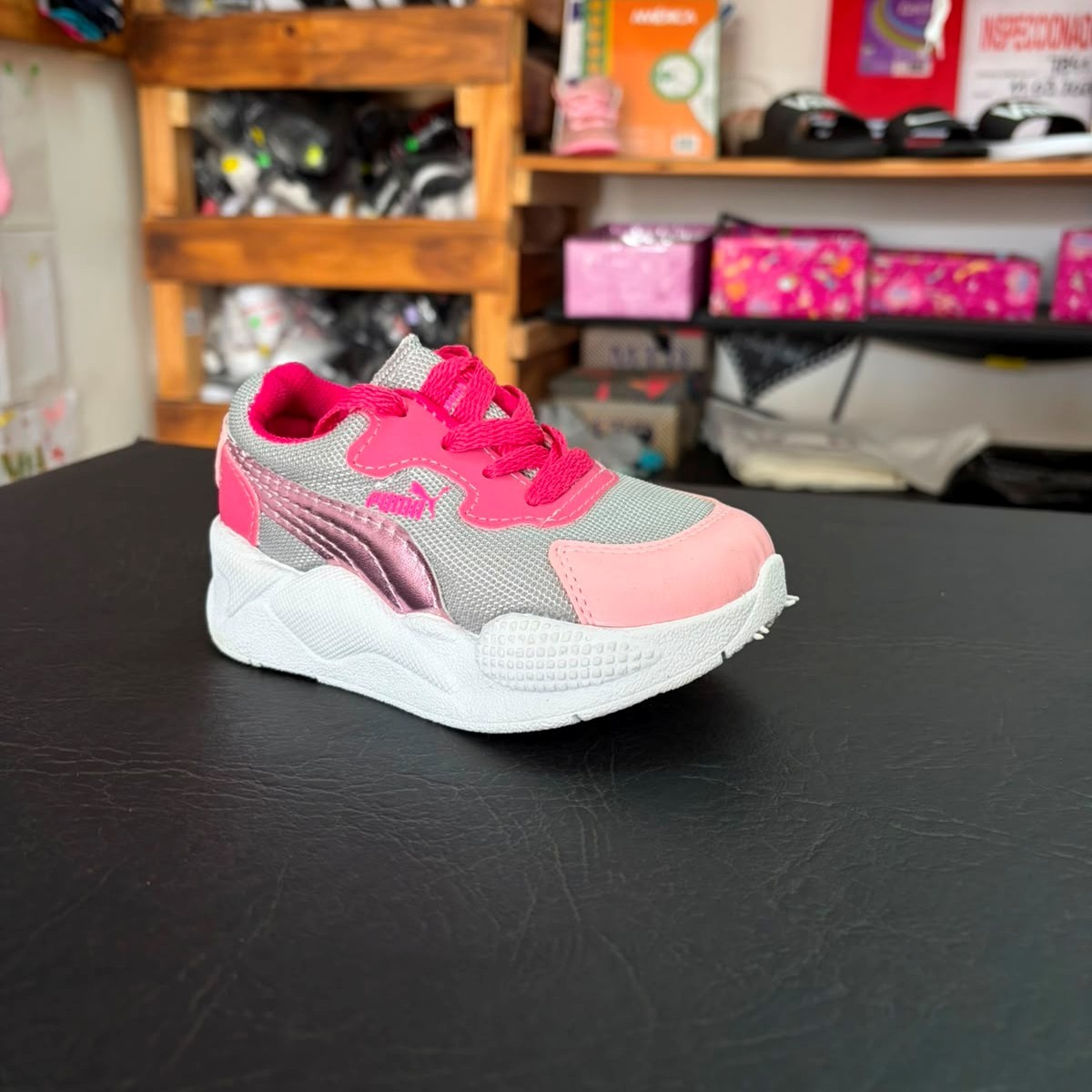 Gris / Rosa / Tornasol Fucsia - Zapatillas PUMA RSX Infantiles