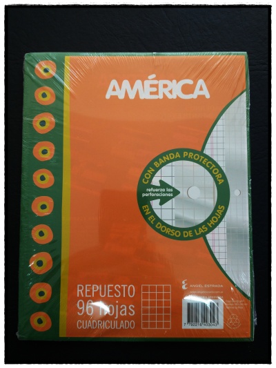 Repuesto América 96 Hojas Número 3 Cuadriculado con Refuerzo