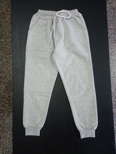 Gris - Pantalón de Algodón Frisado Infantil