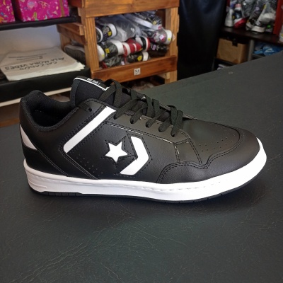 Blanco / Negro / Cuero - Zapatillas Converse Omega