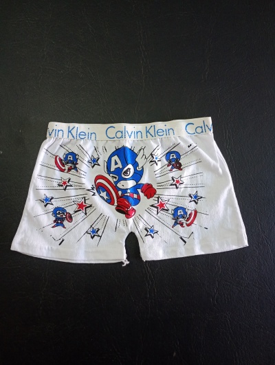 Capitán América / Blanco - Boxer Calvin Klein Infantil