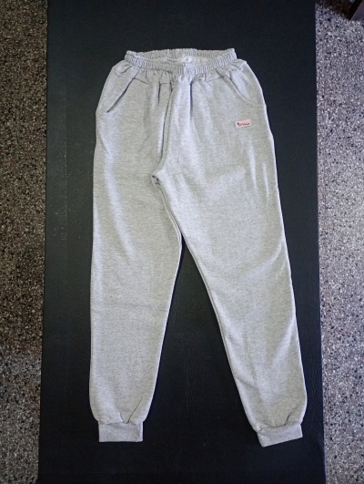 Gris Logo Fucsia - Pantalón de Algodón Frisado Infantil